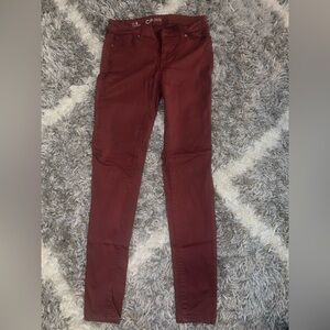 Women's Burgundy Jeans